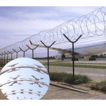 2016 venda quente de alta segurança top razor wire aeroporto de cerca para venda